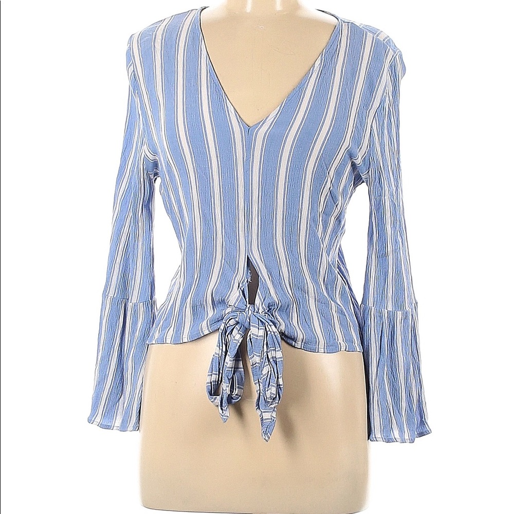 AMERICAN EAGLE Outfitters- blue and white stripped blouse